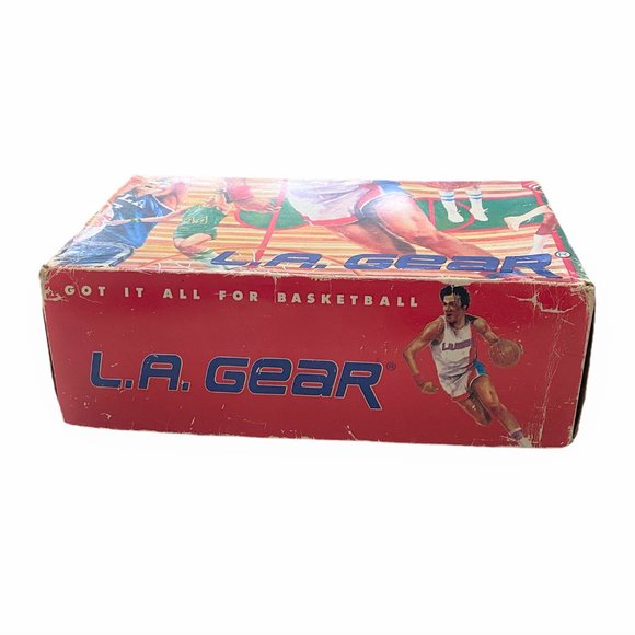 VTG Mens L.A. Gear White Shoes w/Original Box Rare